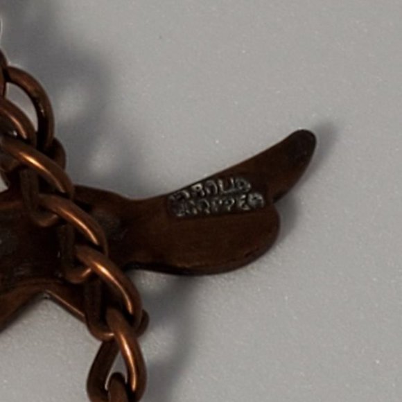 Solid Copper Cuban Link Bracelet with Roadrunners - Picture 2 of 2